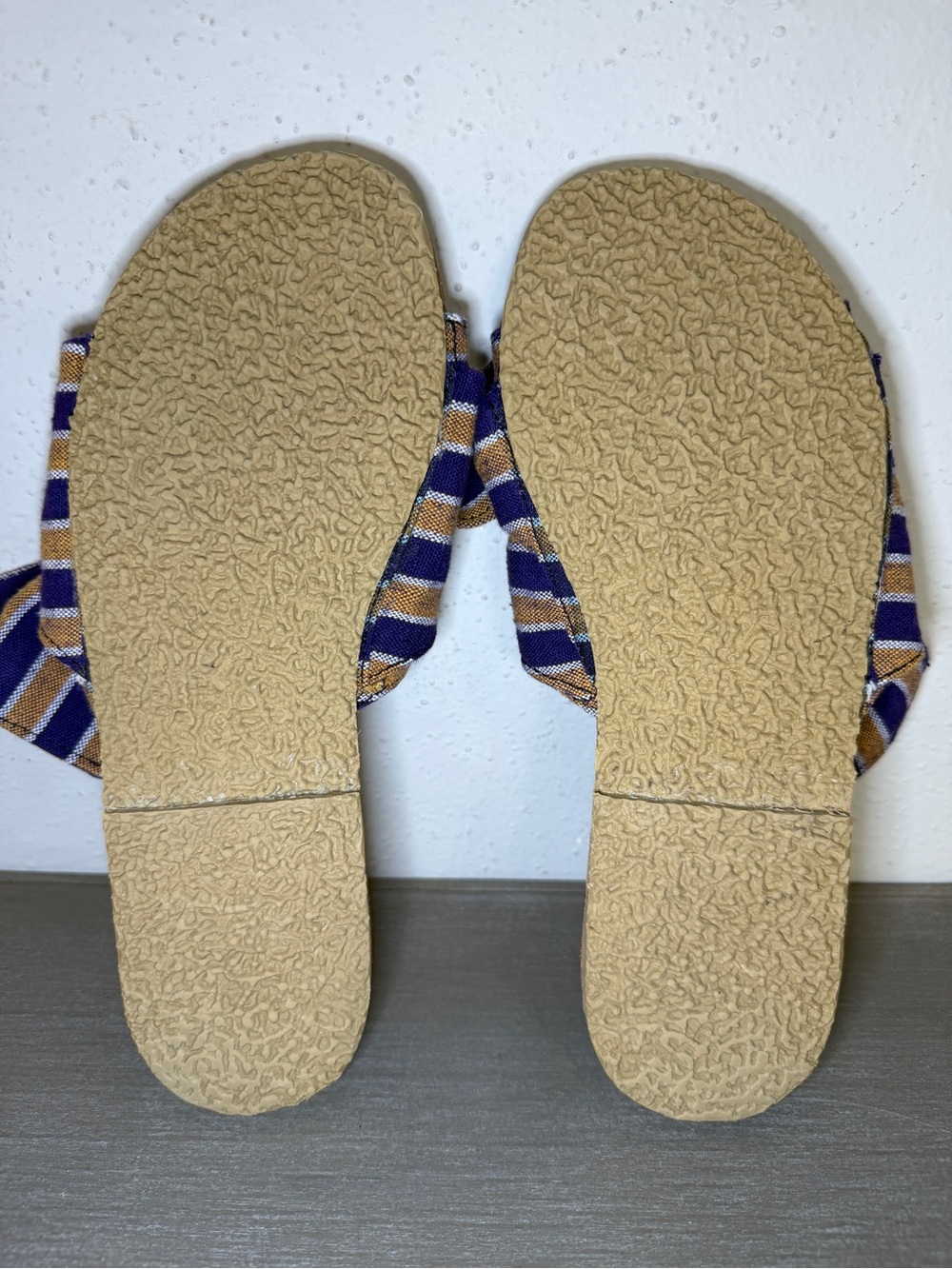 Brother Vellies Burkina Striped Sandals Blue Orange Leather Women’s Sz 8 M - Picture 7 of 8